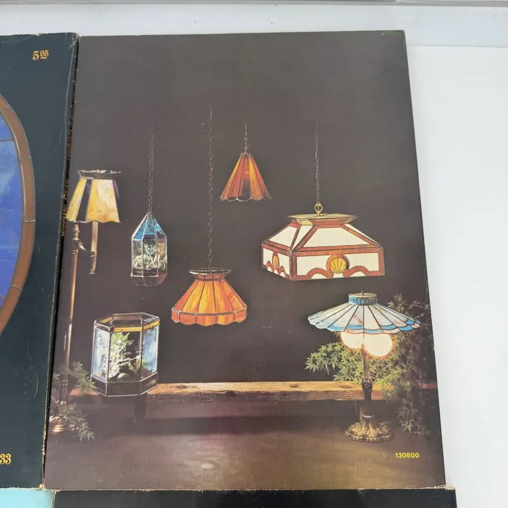 Lot 4 Stained Glass Lamps Terrariums Nature Luciano Miller Vtg Paperback Books